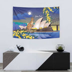Kangaroo Australia Personalised Tapestry Aussie Pride Golden Wattle Sydney Opera House