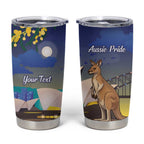Kangaroo Australia Personalised Tumbler Cup Aussie Pride Golden Wattle Sydney Opera House