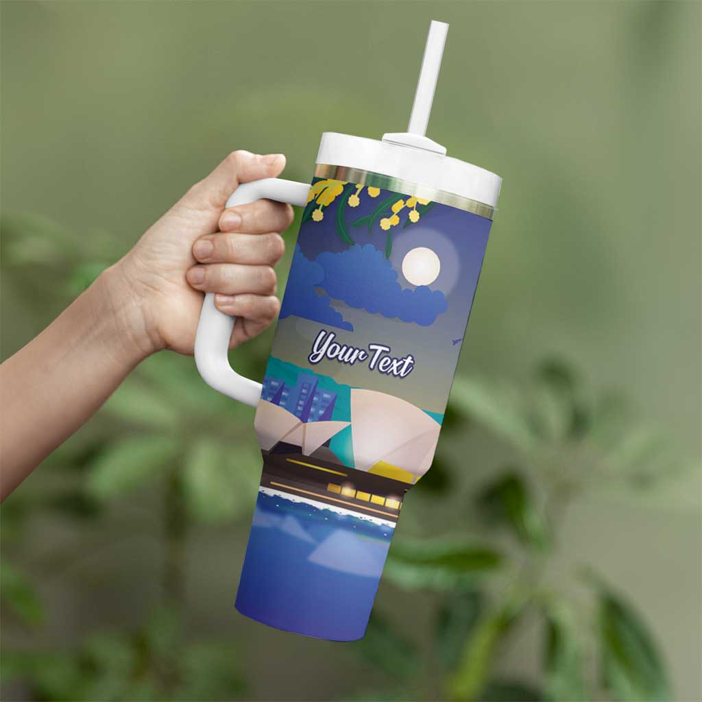 Kangaroo Australia Personalised Tumbler With Handle Aussie Pride Golden Wattle Sydney Opera House