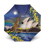 Kangaroo Australia Personalised Umbrella Aussie Pride Golden Wattle Sydney Opera House