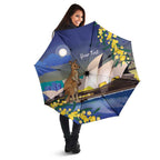 Kangaroo Australia Personalised Umbrella Aussie Pride Golden Wattle Sydney Opera House