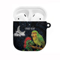 New Zealand Kakapo Matariki Personalised AirPods Case Pohutukawa Flower Galaxy Maori Pattern