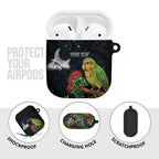 New Zealand Kakapo Matariki Personalised AirPods Case Pohutukawa Flower Galaxy Maori Pattern