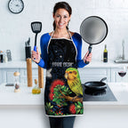 New Zealand Kakapo Matariki Personalised Apron Pohutukawa Flower Galaxy Maori Pattern