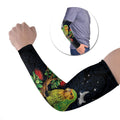 New Zealand Kakapo Matariki Personalised Arm Sleeves Pohutukawa Flower Galaxy Maori Pattern