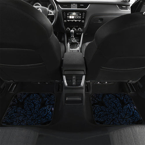 New Zealand Kakapo Matariki Personalised Car Mats Pohutukawa Flower Galaxy Maori Pattern