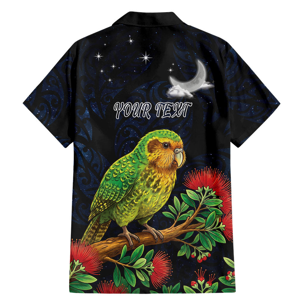 New Zealand Kakapo Matariki Personalised Family Matching Off Shoulder Maxi Dress and Hawaiian Shirt Pohutukawa Flower Galaxy Maori Pattern