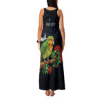 New Zealand Kakapo Matariki Personalised Family Matching Tank Maxi Dress and Hawaiian Shirt Pohutukawa Flower Galaxy Maori Pattern