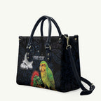 New Zealand Kakapo Matariki Personalised Leather Bag Pohutukawa Flower Galaxy Maori Pattern