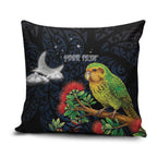 New Zealand Kakapo Matariki Personalised Pillow Cover Pohutukawa Flower Galaxy Maori Pattern