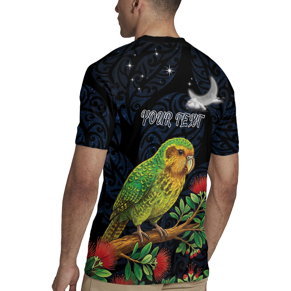 New Zealand Kakapo Matariki Personalised Rugby Jersey Pohutukawa Flower Galaxy Maori Pattern