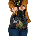 New Zealand Kakapo Matariki Personalised Shoulder Handbag Pohutukawa Flower Galaxy Maori Pattern