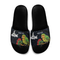 New Zealand Kakapo Matariki Personalised Slide Sandals Pohutukawa Flower Galaxy Maori Pattern