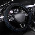 New Zealand Kakapo Matariki Steering Wheel Cover Pohutukawa Flower Galaxy Maori Pattern