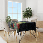 New Zealand Kakapo Matariki Personalised Tablecloth Pohutukawa Flower Galaxy Maori Pattern
