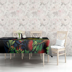 New Zealand Kakapo Matariki Personalised Tablecloth Pohutukawa Flower Galaxy Maori Pattern