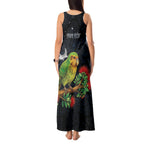 New Zealand Kakapo Matariki Personalised Tank Maxi Dress Pohutukawa Flower Galaxy Maori Pattern