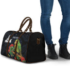 New Zealand Kakapo Matariki Personalised Travel Bag Pohutukawa Flower Galaxy Maori Pattern