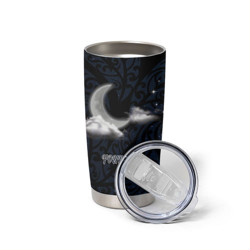 New Zealand Kakapo Matariki Personalised Tumbler Cup Pohutukawa Flower Galaxy Maori Pattern