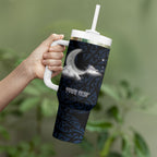 New Zealand Kakapo Matariki Personalised Tumbler With Handle Pohutukawa Flower Galaxy Maori Pattern