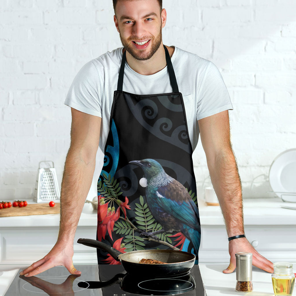 Tui Bird Kakabeak New Zealand Apron Clianthus Galaxy Maori Koru Pattern