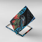 Tui Bird Kakabeak New Zealand Canvas Wall Art Clianthus Galaxy Maori Koru Pattern