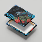 Tui Bird Kakabeak New Zealand Canvas Wall Art Clianthus Galaxy Maori Koru Pattern