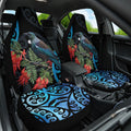 Tui Bird Kakabeak New Zealand Car Seat Cover Clianthus Galaxy Maori Koru Pattern