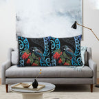 Tui Bird Kakabeak New Zealand Pillow Cover Clianthus Galaxy Maori Koru Pattern