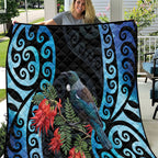 Tui Bird Kakabeak New Zealand Quilt Clianthus Galaxy Maori Koru Pattern