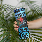 Tui Bird Kakabeak New Zealand Skinny Tumbler Clianthus Galaxy Maori Koru Pattern