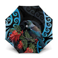 Tui Bird Kakabeak New Zealand Umbrella Clianthus Galaxy Maori Koru Pattern