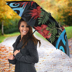 Tui Bird Kakabeak New Zealand Umbrella Clianthus Galaxy Maori Koru Pattern