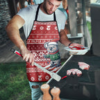 Australia Christmas In July Apron Koala Santa Skiing Red Color