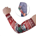 Australia Christmas In July Arm Sleeves Koala Santa Skiing Red Color