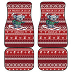 Australia Christmas In July Car Mats Koala Santa Skiing Red Color