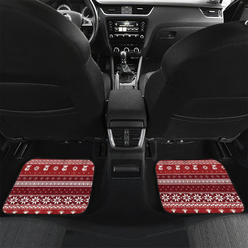 Australia Christmas In July Car Mats Koala Santa Skiing Red Color