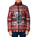 Australia Christmas In July Padded Jacket Koala Santa Skiing Red Color