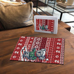 Australia Christmas In July Puzzle Koala Santa Skiing Red Color