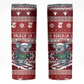 Australia Christmas In July Skinny Tumbler Koala Santa Skiing Red Color