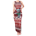 Australia Christmas In July Tank Maxi Dress Koala Santa Skiing Red Color