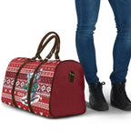 Australia Christmas In July Travel Bag Koala Santa Skiing Red Color