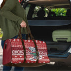 Australia Christmas In July Travel Bag Koala Santa Skiing Red Color