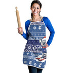 Australia Christmas In July Apron Koala Santa Skiing Blue Color