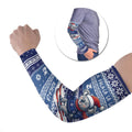 Australia Christmas In July Arm Sleeves Koala Santa Skiing Blue Color