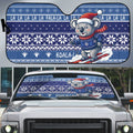 Australia Christmas In July Auto Sun Shade Koala Santa Skiing Blue Color