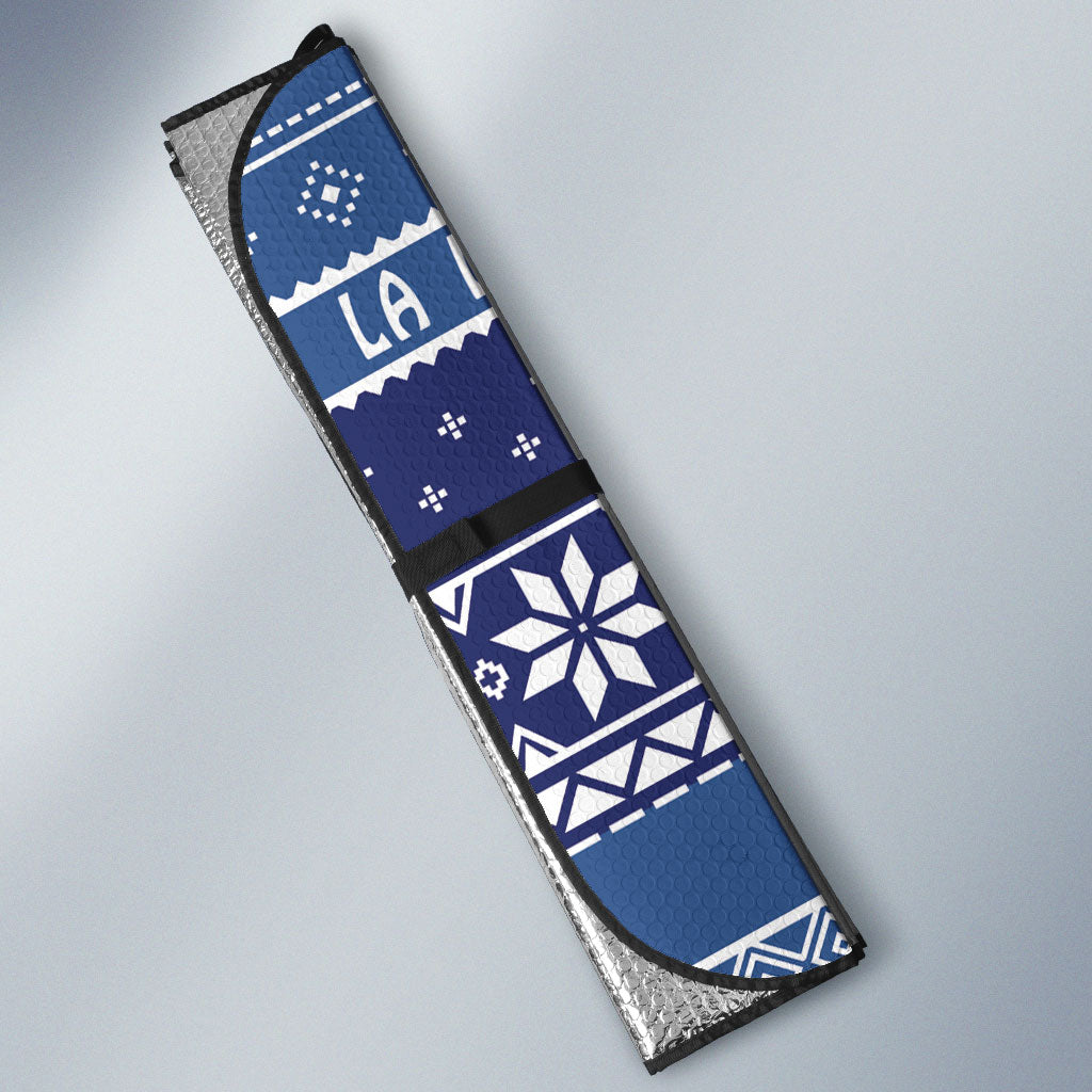 Australia Christmas In July Auto Sun Shade Koala Santa Skiing Blue Color