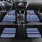 Australia Christmas In July Car Mats Koala Santa Skiing Blue Color