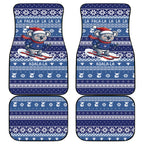 Australia Christmas In July Car Mats Koala Santa Skiing Blue Color