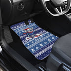 Australia Christmas In July Car Mats Koala Santa Skiing Blue Color